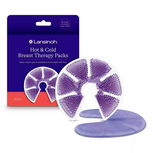 Lansinoh Breast Therapy Packs With Soft Covers, Hot And Cold Breast Pads, Breastfeeding Essentials For Moms, 2 Pack Lansinoh Breast Therapy Packs With Soft Covers, Hot And Cold Breast Pads, Breastfeeding Essentials For Moms, 2 Pack