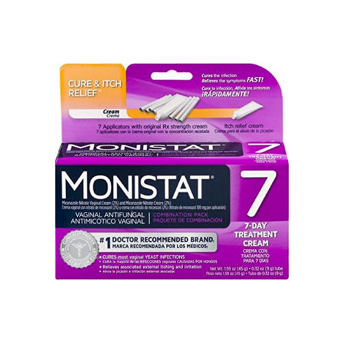 Monistat Vaginal Antifungal 7-Day Treatment Cream, Cure & Itch Relief