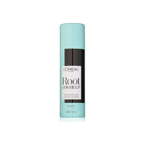 L'Oreal Paris Root Cover Up Temporary Gray Concealer Spray, Black 2 Oz