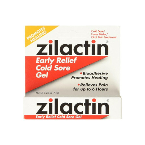 Zilactin Cold Sore Gel, Medicated Gel 0.25 Oz