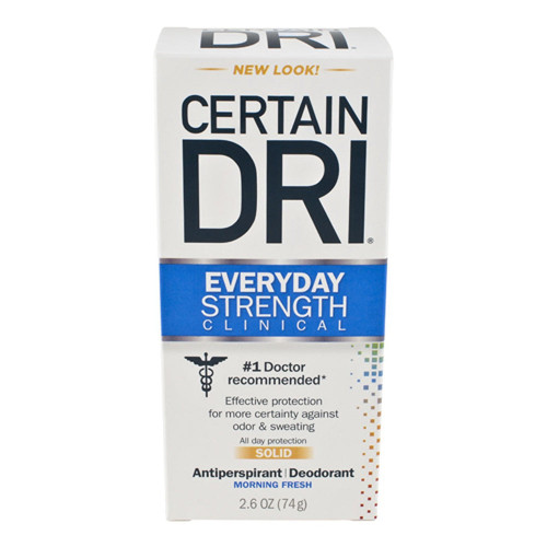 Certain Dri Everyday Strength Clinical Morning Fresh Deodorant Solid - 2.6 Oz