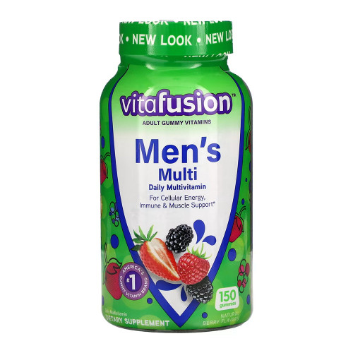 Vitafusion Gummy Vitamins For Men, Berry Flavored Daily Multivitamins For Men, 150 Count