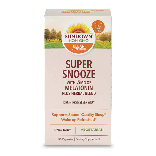 Sundown Naturals Super Snooze Melatonin With Herbal Blend Capsules - 90