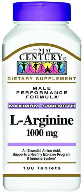 21St Century L-Arginine 1000Mg Maximum Strength Tablets - 100 Ea