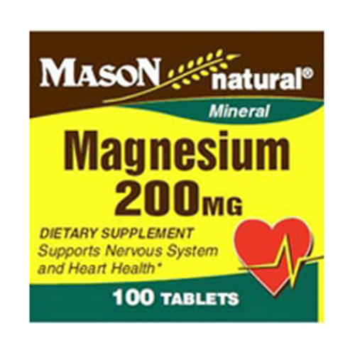Mason Natural Magnesium 200 Mg Tablets 100 Ea