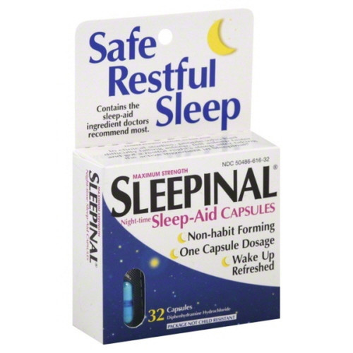 Sleepinal Night-Time Sleep Aid Maximum Strength Capsules - 32 Each