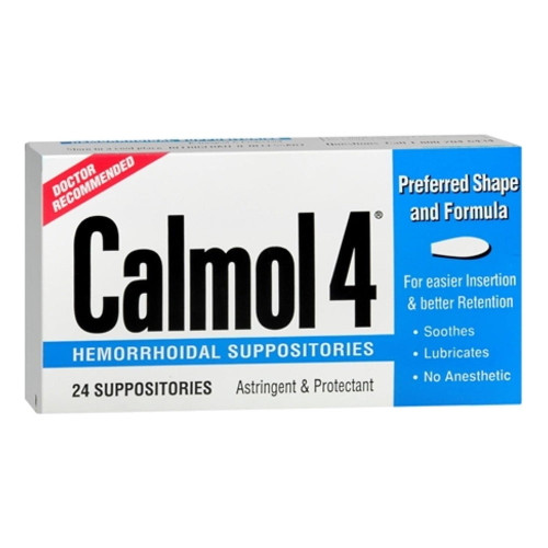 Calmol 4 Hemorrhoidal Suppositories, 24 Ea