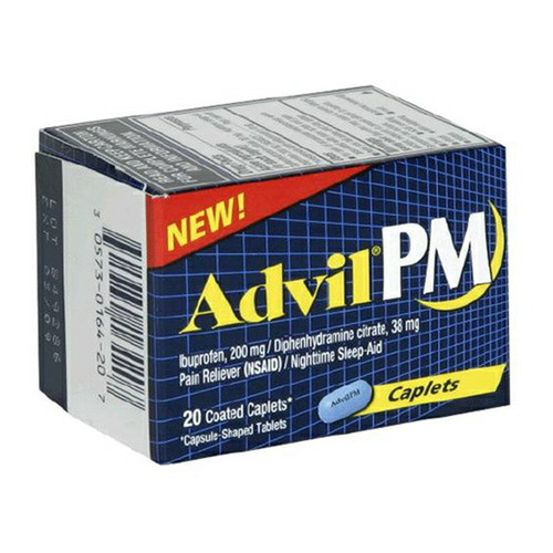 Advil Pm Pain Reliever And Nighttime Sleep-Aid Coated Caplets - 20 Each