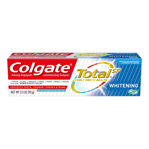 Colgate Total Whitening Toothpaste Gel, Mint, 3.3 Oz