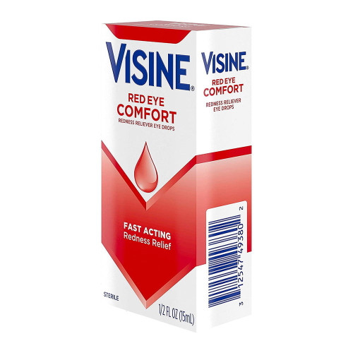 Visine Red Eye Comfort Redness Relief Eye Drops - 0.5 Oz