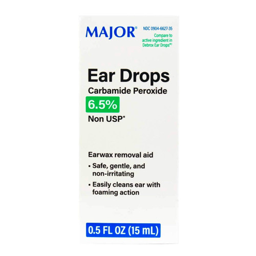 Major Ear Drops Earwax Removal Aid Carbamide Peroxide 6.5% - 0.5 Oz