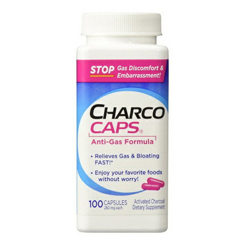 Charcocaps Anti-Gas Dietary Supplement Caplets - 100 Ea