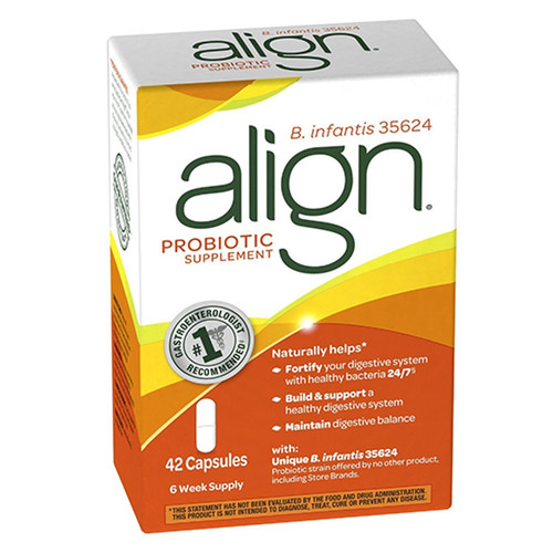 Align Daily Probiotic Supplement Capsules For A Healthy Digestive System - 42 Ea