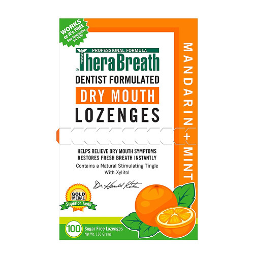 Therabreath Dry Mouth Mandarin Mint Lozenges, 100 Count