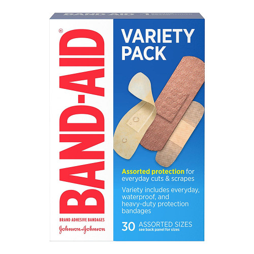 Band-Aid Brand Adhesive Bandages Variety Pack, Assorted Sizes - 30 Ct