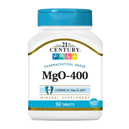21St Century Mgo 400 Mg Tablets, 90 Count, Assorted