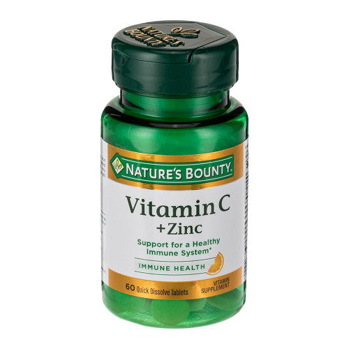 Nature'S Bounty Vitamin C + Zinc Quick Dissolve Tablets 60 Ea