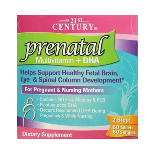21St Century 2-Step Prenatal Multivitamin Plus Dha Tablets, 120 Ea