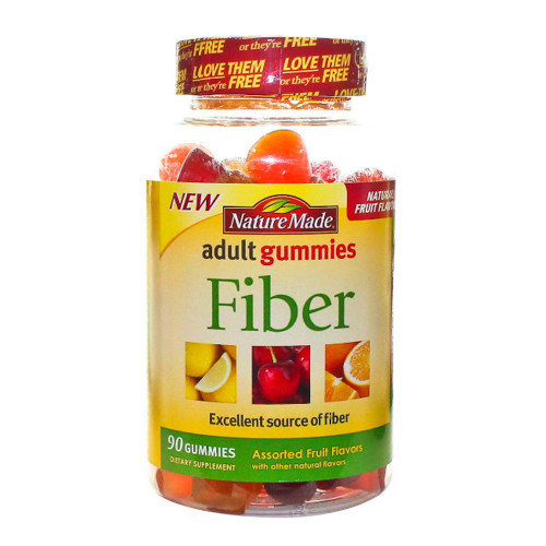 Nature Made Fiber Adult Gummies, Assorted Fruit 90 Ea