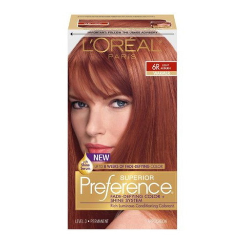 Loreal Superior Preference Hair Color, 6R Light Auburn - 1 Ea