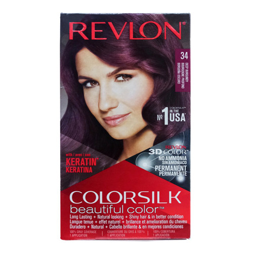 Colorsilk By Revlon, Ammonia-Free Permanent, Haircolor: Deep Burgundy #34 - 1 Each