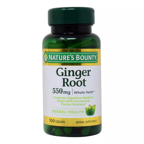 Natures Bounty Ginger Root 550 Mg Capsules - 100 Capsules