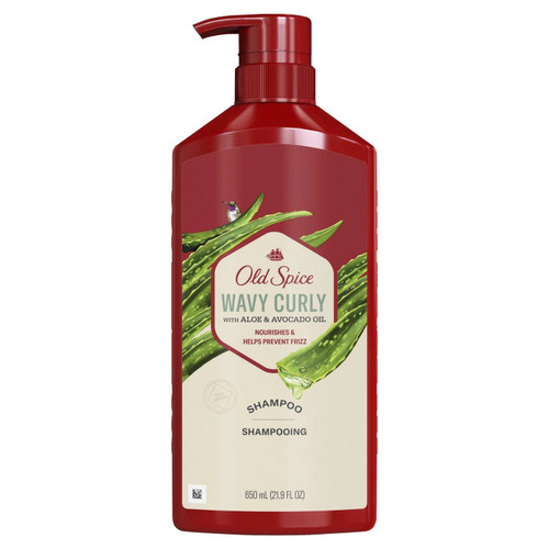 Old Spice Wavy Curly Shampoo With Aloe & Avocado Oil  21.9 oz