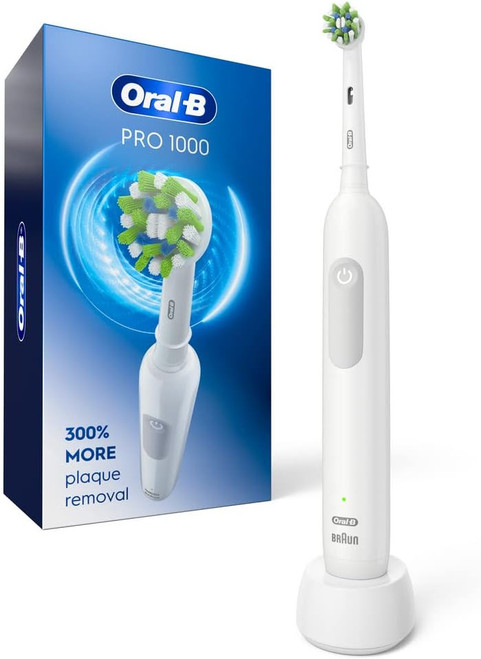 Oral-B Pro 1000 Rechargeable Electric Toothbrush, White 1ct