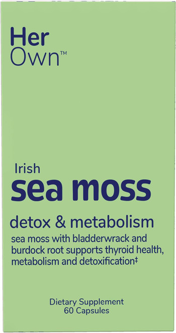 Her Own Irish Sea Moss Capsules, Burdock Root, Bladderwrack, Detox, Metabolism 30 ct