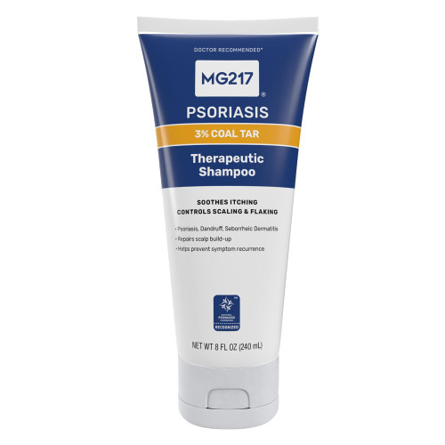 MG217 Psoriasis Shampoo with Coal Tar, Therapeutic Scalp Treatment 8 fl oz