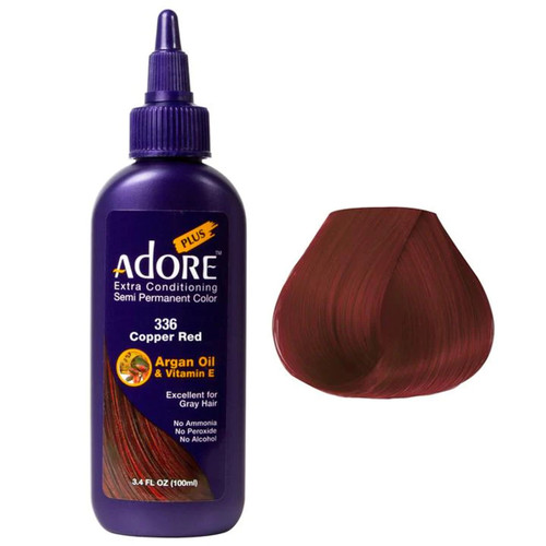 Adore Plus Semi Permanent Hair Color Copper Red 336 100ml