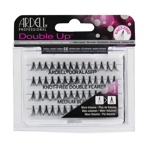 Ardell Double Up Individuals KnotFree Lashes Medium Black Multi-Length Lash Extensions, 1 Ea
