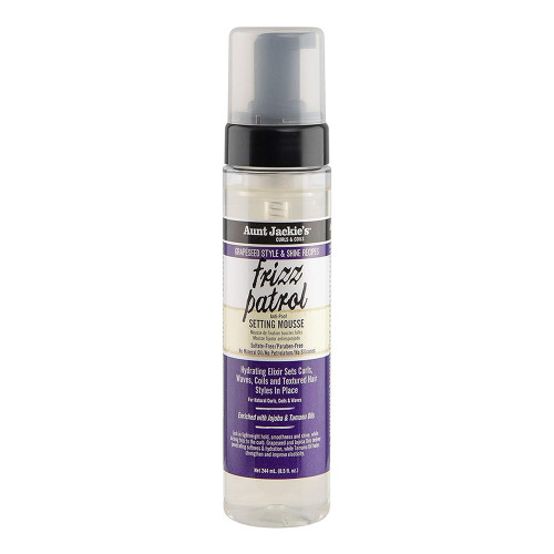 Aunt Jackies Curl Grapeseed Style and Shine Frizz Patrol Anti Poof Setting Mousse, 8.5 Oz  