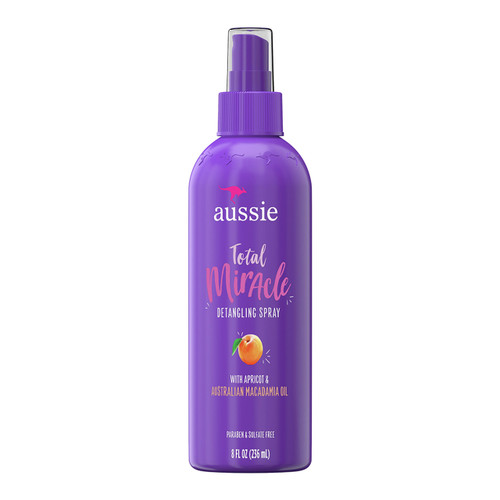 Aussie Total Miracle Detangler with Apricot and Macadamia Oil, 8 Oz