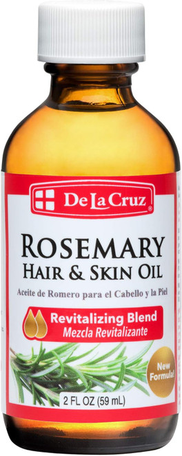 De La Cruz Rosemary Oil Blend Moisturizer with Castor, Avocado and Olive Oil - Topical Use Only 2 FL. OZ.