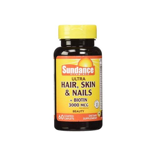 Sundance Vitamins  Ultra Hair, Skin & Nails + Biotin 3000 Mcg, 60 Ea