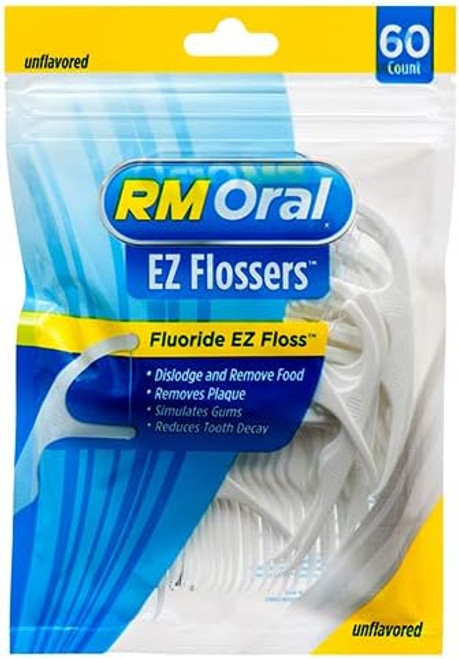 RM Oral New Ez Flossers Unflavored 60 Ct