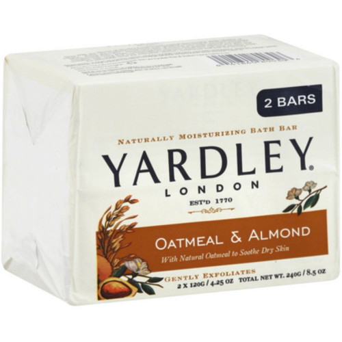 Yardley London Moisturizing Bars Oatmeal & Almond - 2 pack, 4.25 oz bars