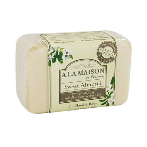 A La Maison Sweet Almond Hand And Body Bar Soap,- 8.8 Oz