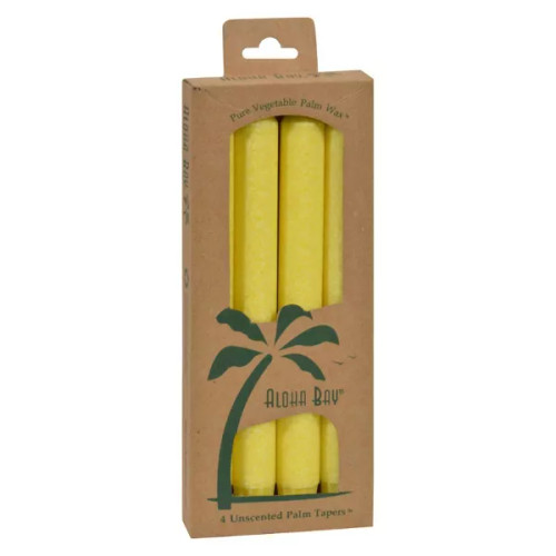 Aloha Bay Yellow Palm Taper Candles - 4 Ct