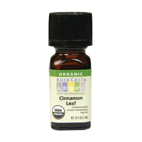 Aura Cacia Organic Cinnamon Leaf Essential Oil .25Fl Oz