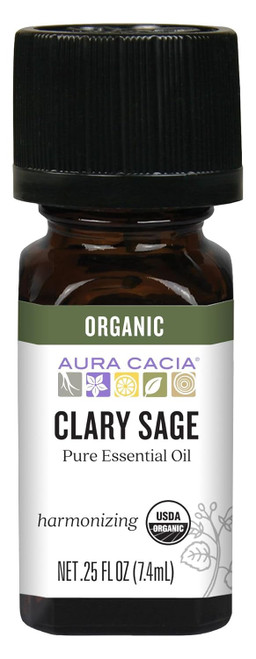 Aura Cacia Organic Clary Sage Essential Oil .25Fl Oz