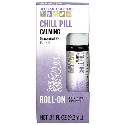 Aura Cacia Chill Pill Essential Oil Relaxing Roll-On 0.31Fl Oz