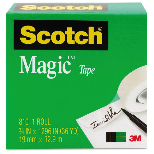 Scotch Magic Tape, Clear 3/4" X 1296" 1 Ea