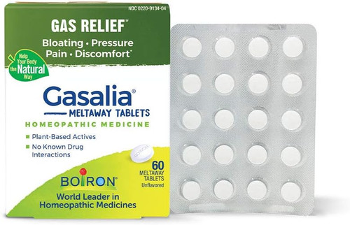 Boiron Gasalia Tablets For Relief From Gas Pressure, 60 Ct