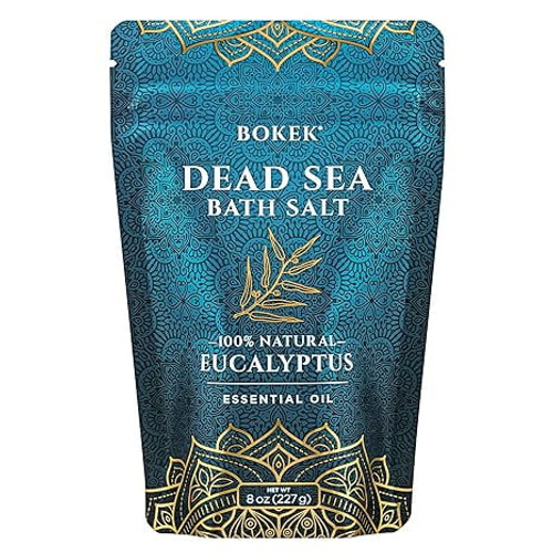 Bokek Dead Sea Bath Salt Eucalyptus Essential Oil, 8 Oz