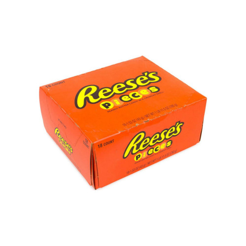 Reese'S Pieces, Peanut Butter Candy In A Crunchy Shell 1.53 Oz, 18 Ea