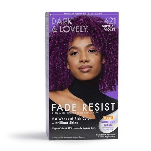 Dark and Lovely Fade Resist Rich Conditioning Hair Color 421 Viral Violet - 1 Ct