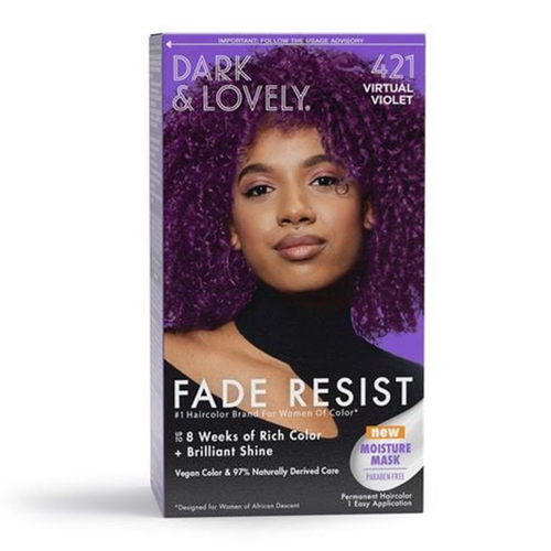 Dark and Lovely Fade Resist Rich Conditioning Hair Color 421 Viral Violet - 1 Ct