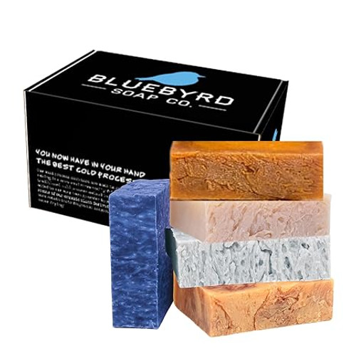 Bluebyrd Soap Men'S Natural Bar Soap - 5 Bars